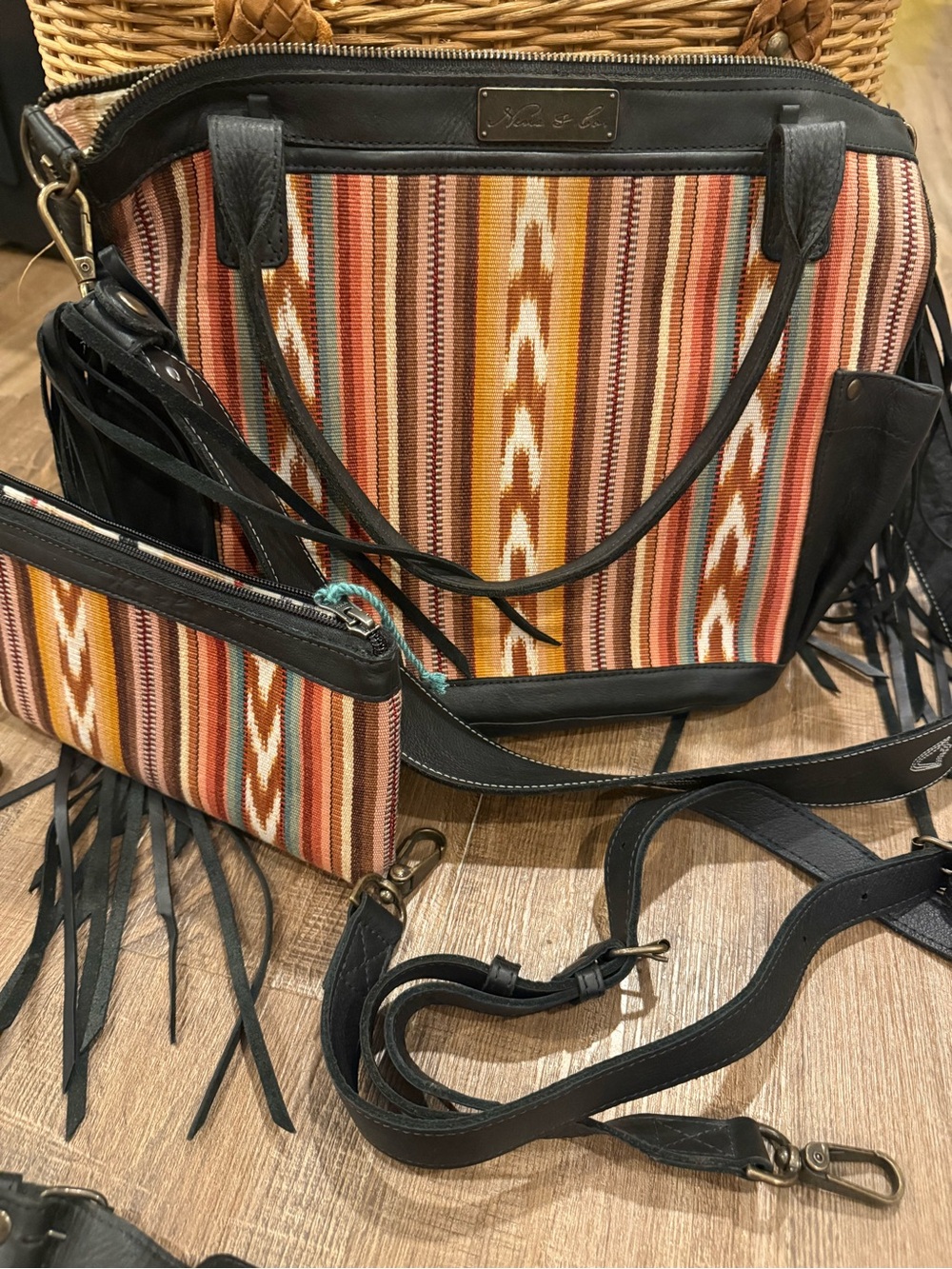 Nena & Co MTPB Esperanza with black leather plus fringe & 3 straps